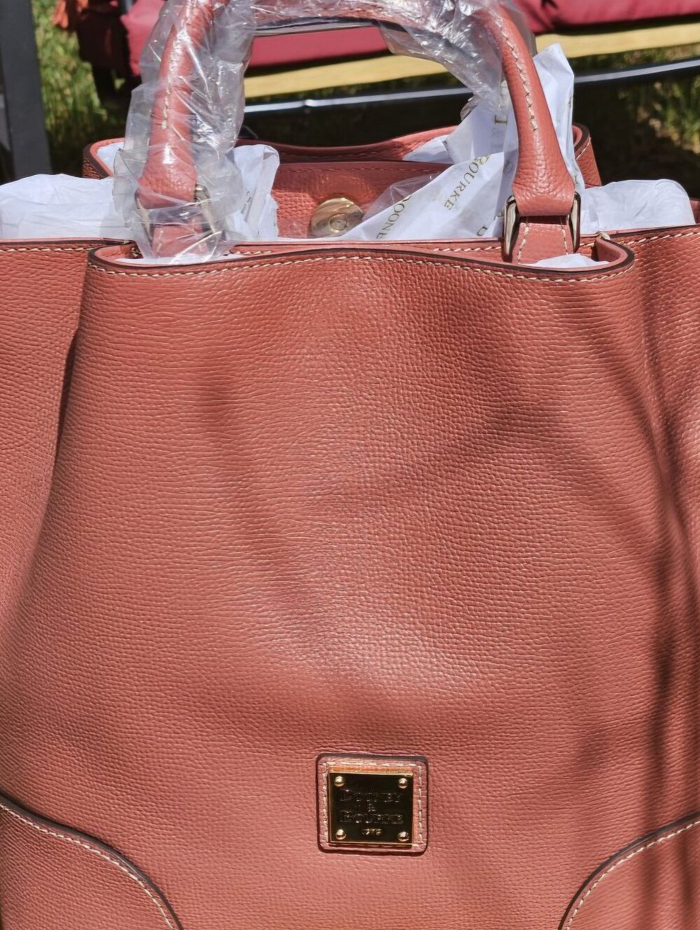 Dooney & Bourke Leather Small Brenna Tote In Terracotta - NWT